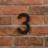 Image of 15cm Tall Laser Cut Acrylic House Number 3