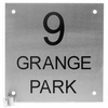 Image of Stainless Steel Square House Sign - 28 x 28cm