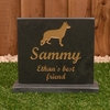 Image of Large Slate Pet Headstone on plinth