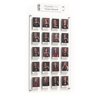 Crystal Wall Staff Photo Board 20 Large Pocket