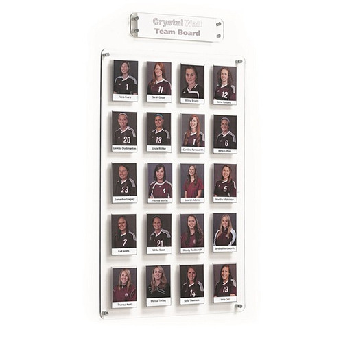 Crystal Wall Staff Photo Board 20 Large Pocket