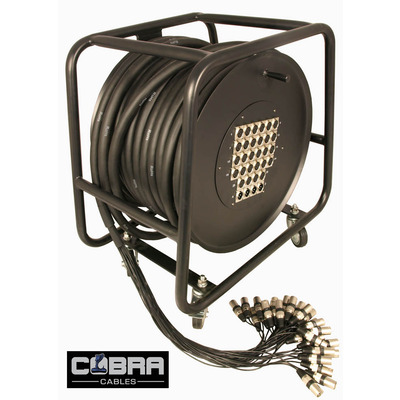 Cobra Stage Snake On Reel 50m 28 Inputs 4 Outputs