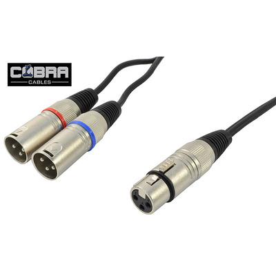 XLR(F) To 2 XLR(M) 1.5m