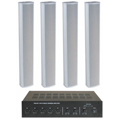 Column Speaker Medium PA System - 4 Speakers