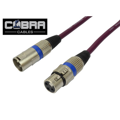 Cobra Balanced XLR Mic Lead 6 Metre Purple