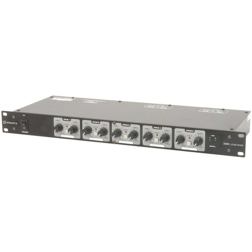 5 Stereo Zone Distribution Mixer - 2 Input 5 Outputs - Balanced In & Out