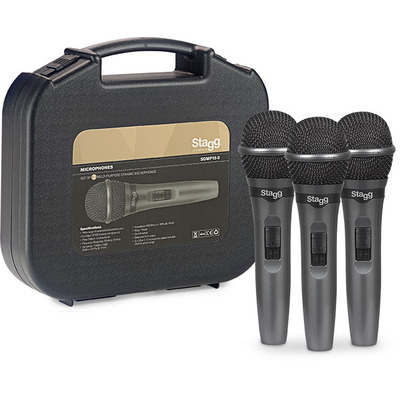 Dynamic Microphone and Cable Set 3 Pieces