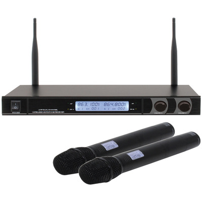 Twin UHF Handheld Radio Microphone System (863.1Mhz/864.8Mhz)