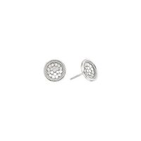 Image of Dish Stud Earrings - Silver