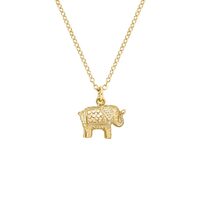 Image of Small Elephant Charity Necklace - Gold