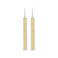 Image of Linear Drop Earrings - Gold