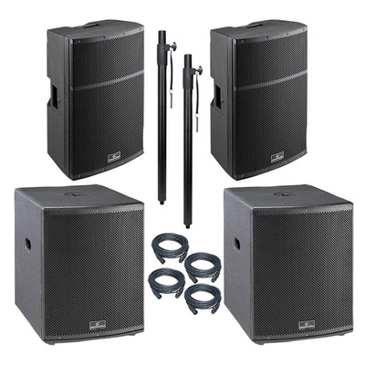 Large 4400 Watt Active PA System 2x 15