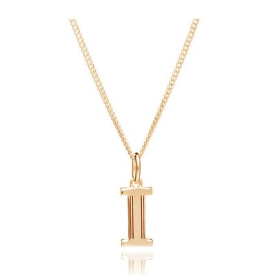 This Is Me 'I' Alphabet Necklace - Gold