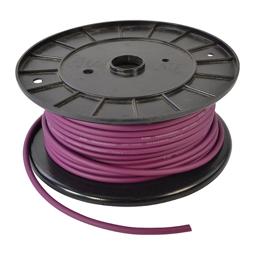 Microphone Cable, Low Noise, Flexible Purple, 50m Roll