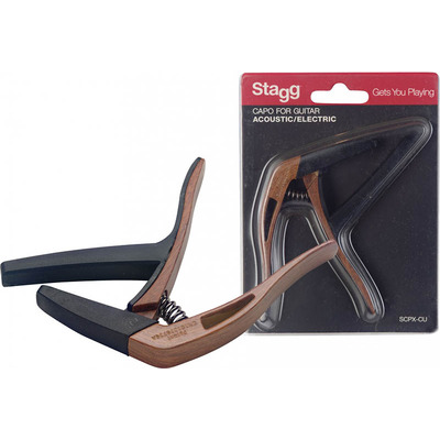 Image of Stagg Acoustic/Electric Guitar Capo - Dark wood finish