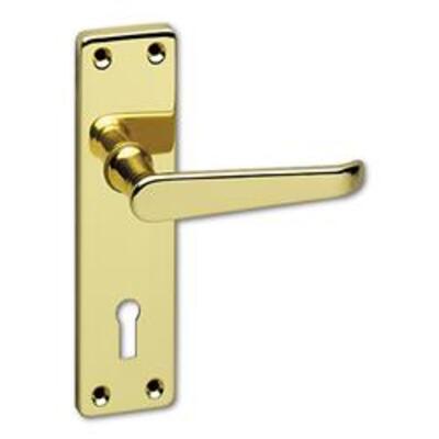 ASEC URBAN Classic Victorian Plate Mounted Mortice Lock Lever Furniture - Polished Nickel (Visi)
