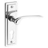 Image of ASEC URBAN New York Plate Mounted Euro Lever Furniture - Polished Nickel (Visi)