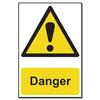 Image of ASEC Danger Warning Sign PVC 200mm x 300mm - 200mm x 300mm