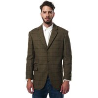 Hunter Outdoor Gorse Mens Wool Tailored Tweed Blazer - 42 Olive