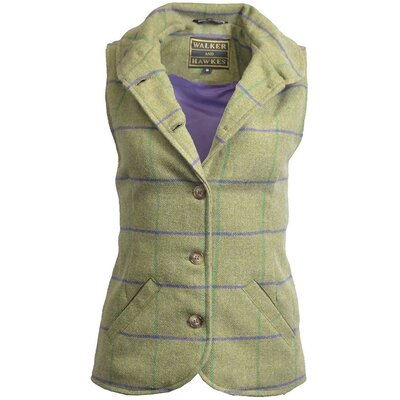 Walker & Hawkes Ladies’ Purple Stripe Ashby Tweed Waistcoat / Gilet - 8