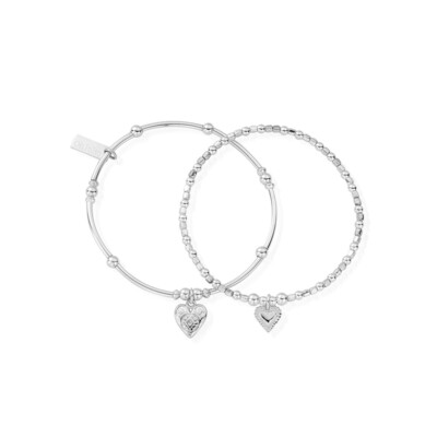 ChloBo Compassion Set of 2 Bracelets Silver