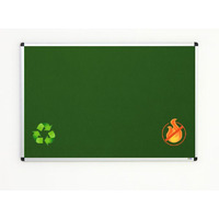 Image of Eco-Sound Aluminium Framed Blazemaster Noticeboard 1500 x 1200mm Green