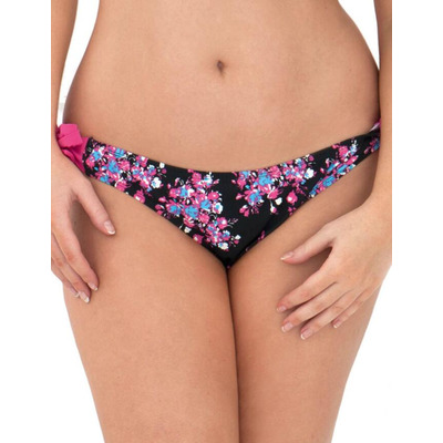 Curvy Kate Moonflower Ruffle Tie Side Brief Black/Floral
