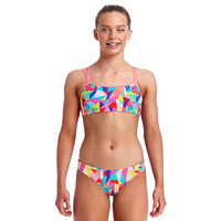 Image of Funkita Girls Pastel Patch Criss Cross Bikini Set