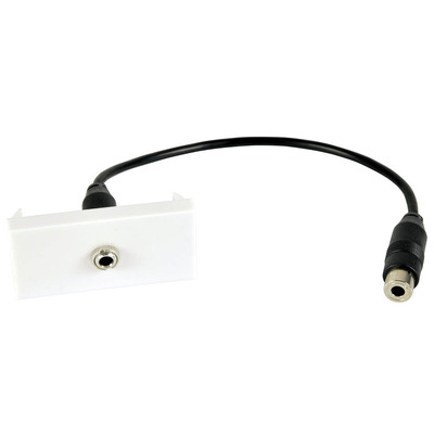 3.5mm Stereo Jack to Female Tail Module Wall Plate