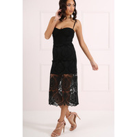 FOREVER UNIQUE TABBY PENCIL DRESS - BLACK - M