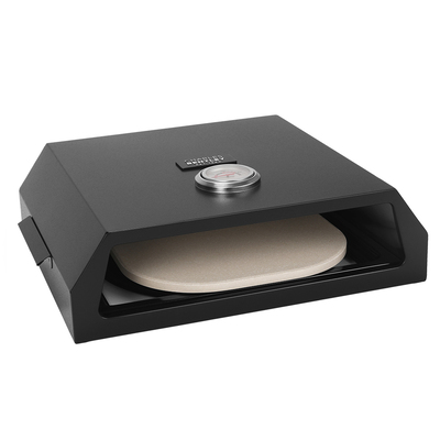 BBQ Pizza Box With Thermometer - Black