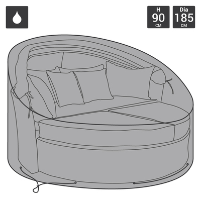 Deluxe Rattan Day Bed Cover - Black