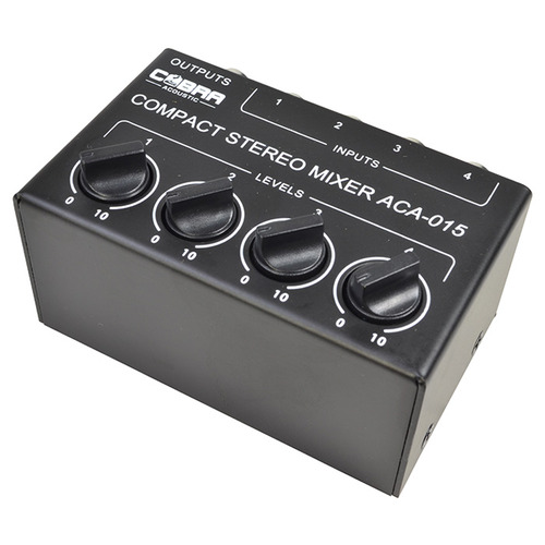 4 Channel Stereo Audio Mini Mixer For Line Level Inputs