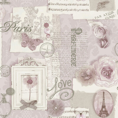 Felicity Paris Wallpaper Soft Pink Arthouse 665403