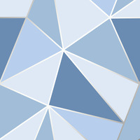 Image of Apex Geometric Wallpaper Blue Fine Decor FD41992