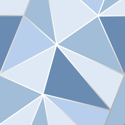 Apex Geometric Wallpaper Blue Fine Decor FD41992
