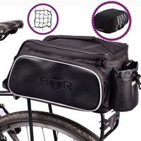 Image of BTR Pannier Bike Bag For Bicycle Rear Racks. Water Resistant. Black