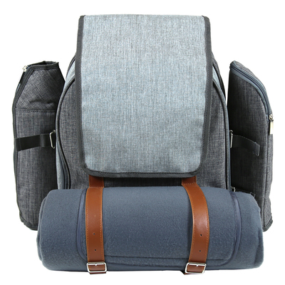 4 Person Picnic Rucksack Grey