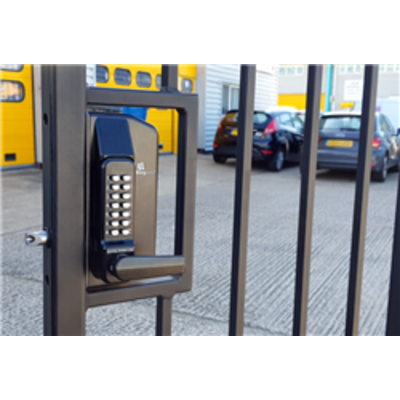 BL3400 ECP Metal Gate Lock with free turning lever ECP keypad, Inside holdback lever handle