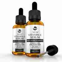 Image of VCH 20% Vitamin C Serum with Hyaluronic Acid, Retinol & Vitamin A - 2 Bottles (60ml)