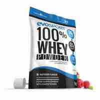 Image of EvoSport 100% Whey Protein Powder 1kg - Raspberry