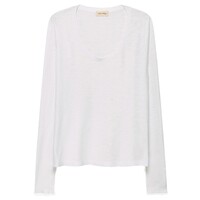 Image of Jacksonville U Neck Long Sleeve Tee - White