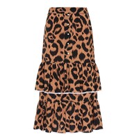 Midi Frill Silk Skirt - Ikat Midi Frill Silk Skirt - Ikat