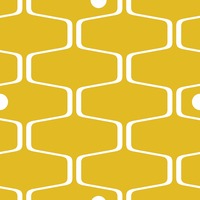 Net & Ball Wallpaper Mustard Mini Moderns AZDPT038MU