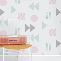 Play/Record Wallpaper Pale Verdigris Mini Moderns AZDPT036PV