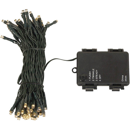 Battery Operated Indoor & Outdoor Warm White String Lights 10m
