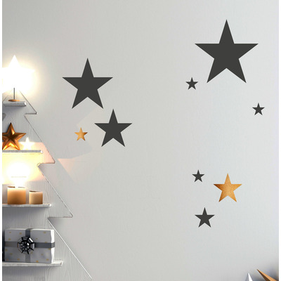 SET OF SIX 5-POINT STAR Wall and Furniture Stencils