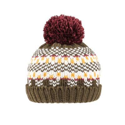 Boys Felly Knitted Bobble Hat - Olive