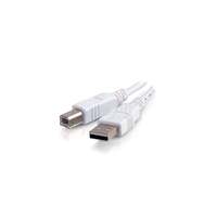 Image of C2G 2m USB 2.0 A/B Cable - White