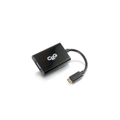 C2G 80504 video cable adapter 0.2 m Mini-HDMI VGA (D-Sub) Black